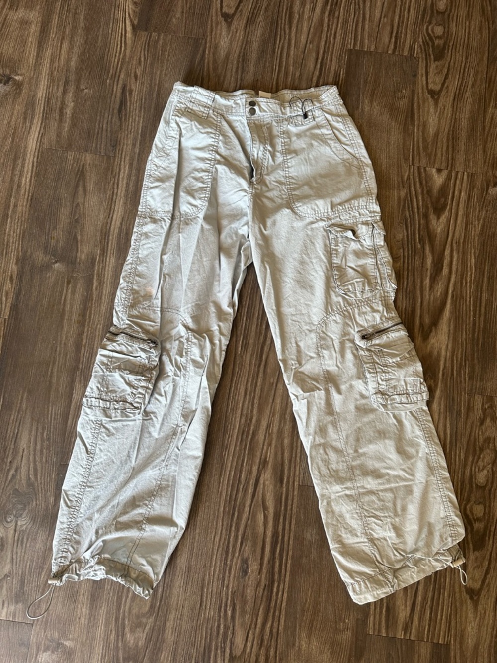 Garage women’s grey Cargo Pants with Drawstring Hems